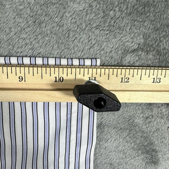 Footjoy Shirt Men’s‎ Large Gray Blue 1947 Stripped Polo Performance Golf Top - Picture 9 of 10